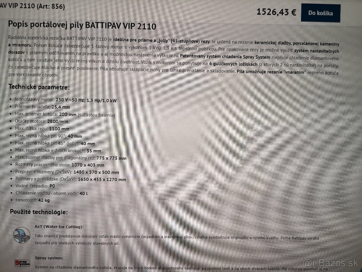 portálová píla BATTIPAV VIP 2110 - 3