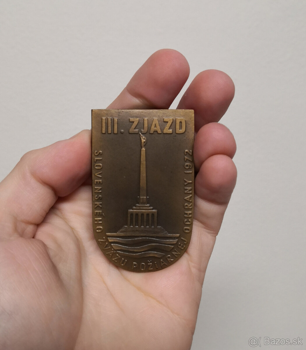 Plaketa Zemská Hasičská jednota 50 rokov na Slovensku III. z - 3