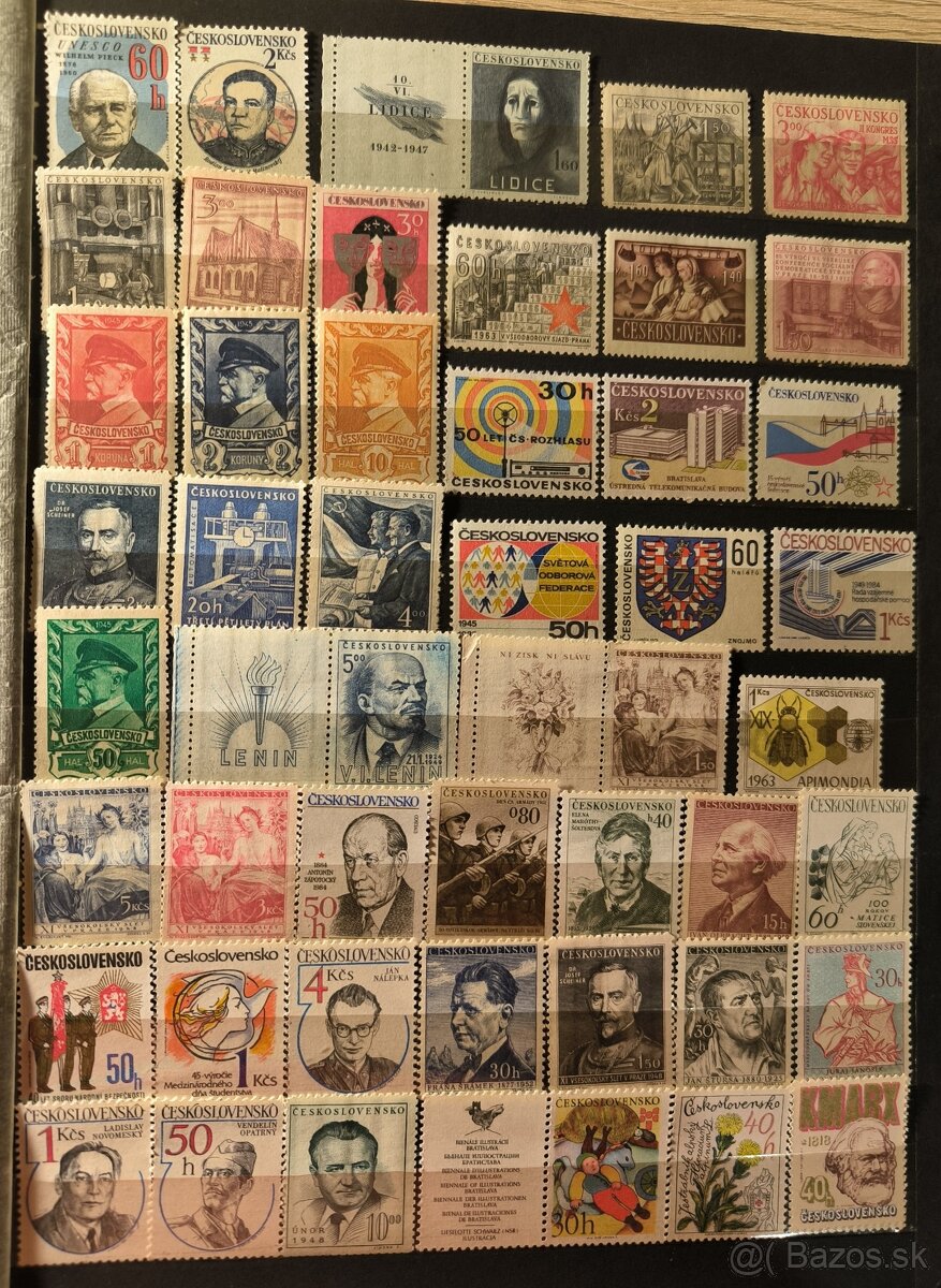 Poštové známky Československo - 250ks čisté - 3