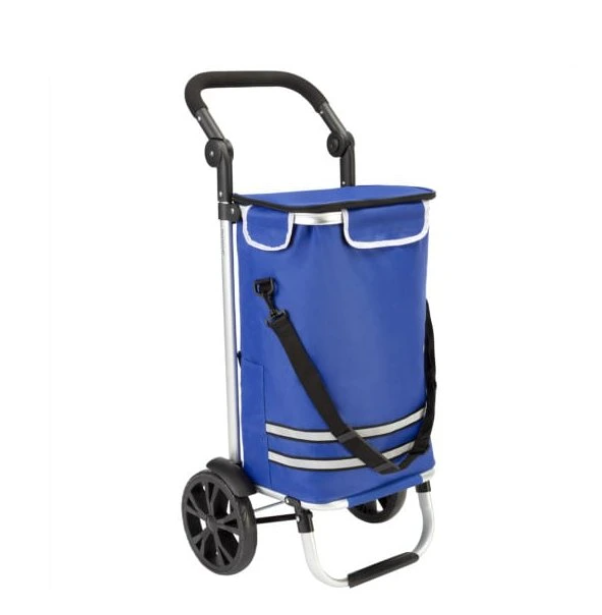 Nákupný vozík skladací taška 56 L - čierny a modrý - 3