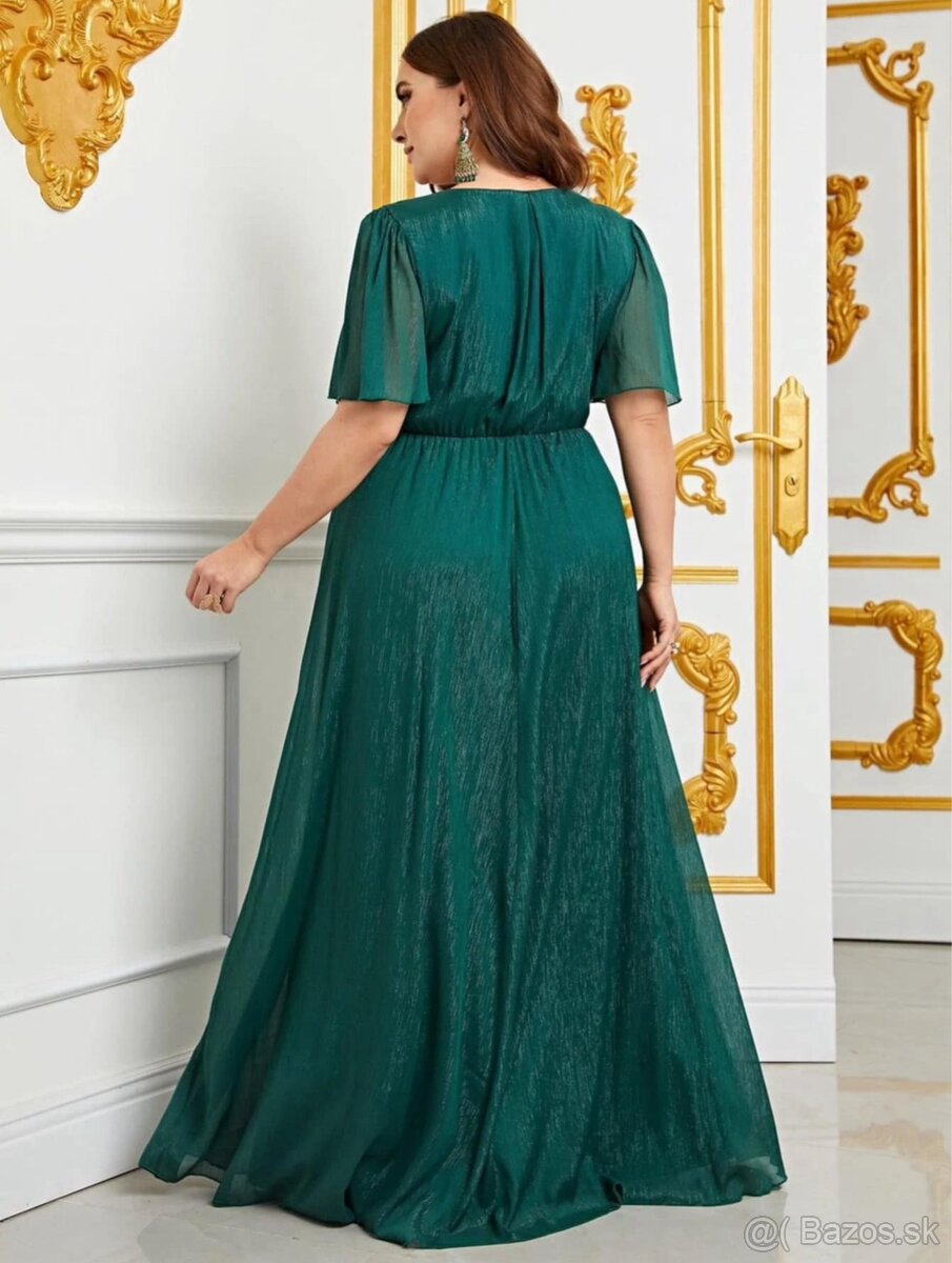 Krásne zelene spoločenské šaty - 3