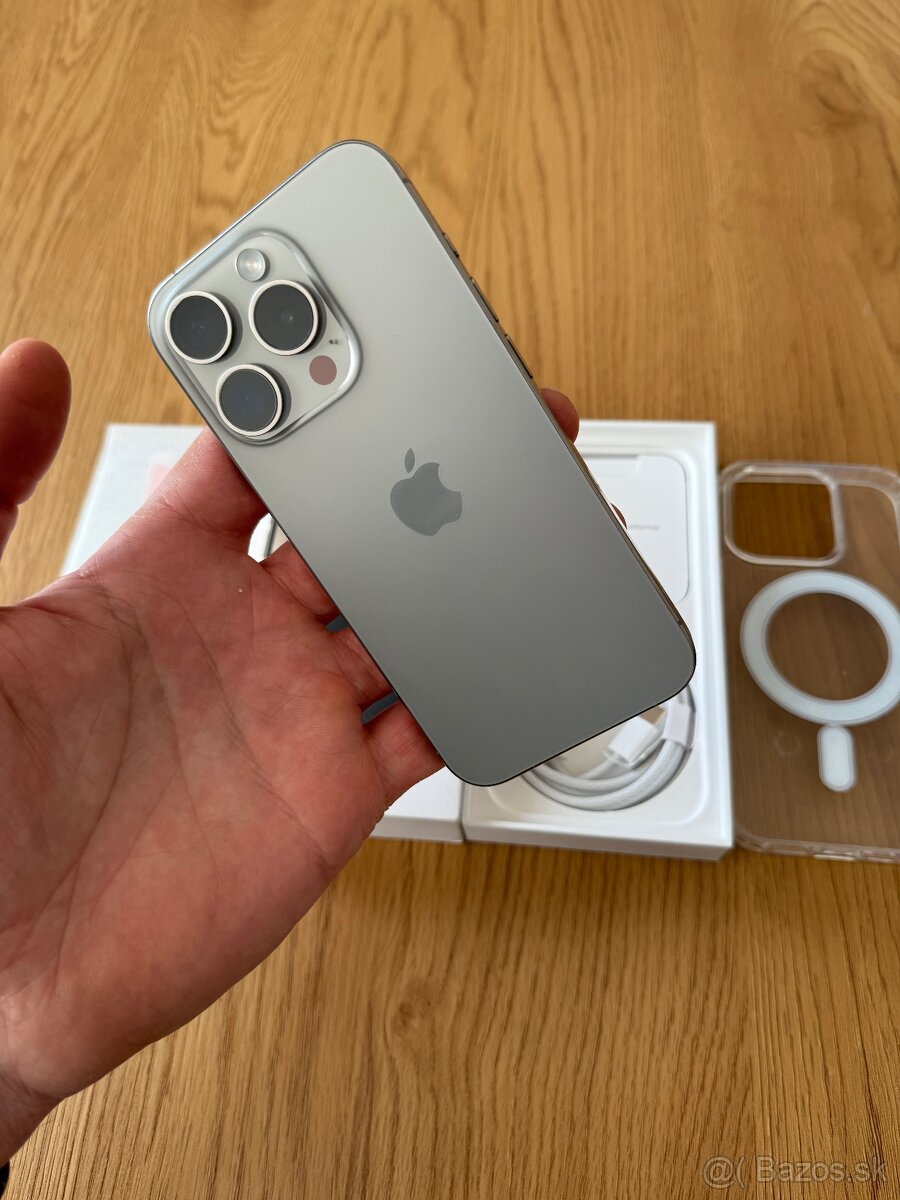 iPhone 15 Pro 128 gb Natural Titanium v záruke+prislušenstvo - 3