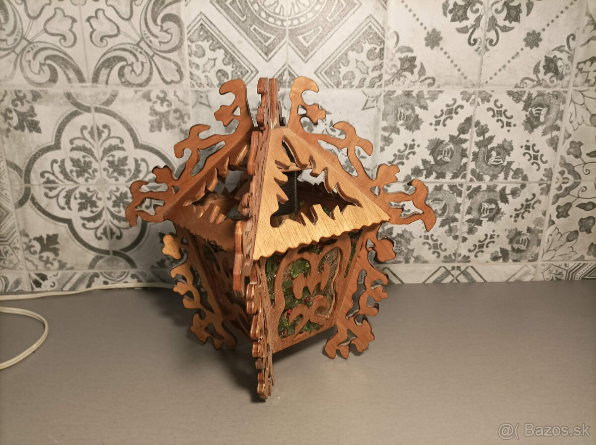 Retro drevená lucerna - 3