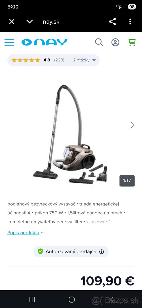 Predam vysavač Rowenta Compact Power Cyclonic - 3