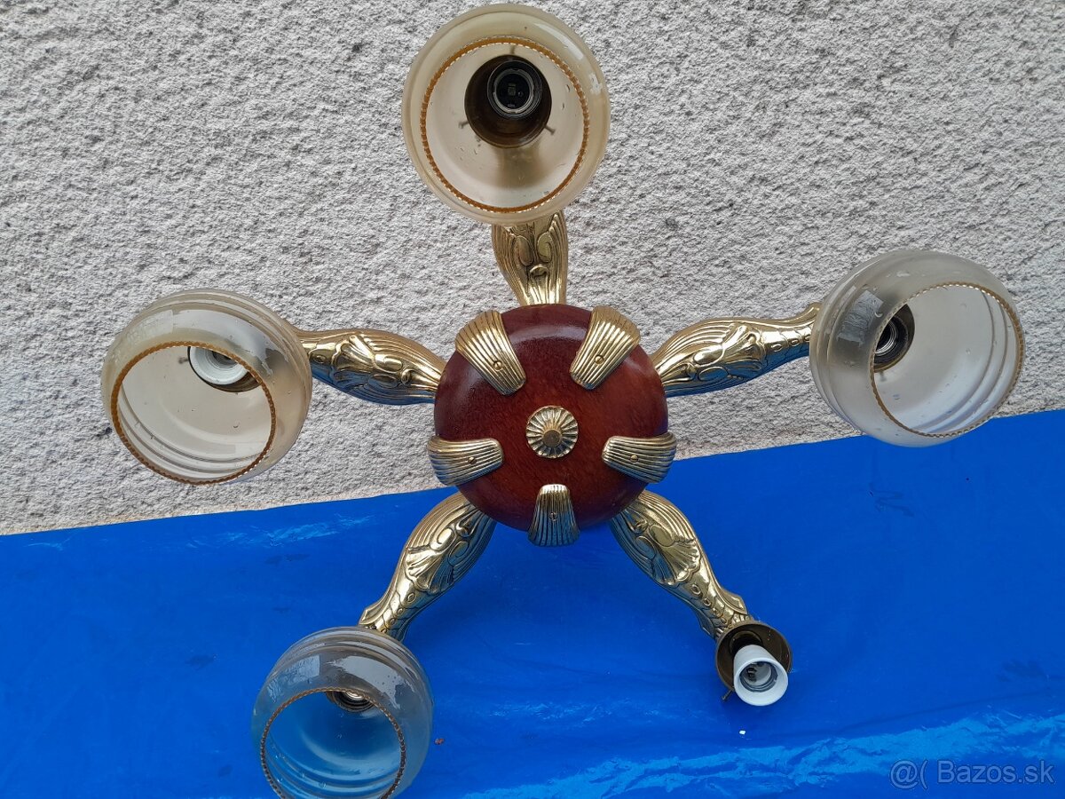 Historický mosadzný luster. - 3