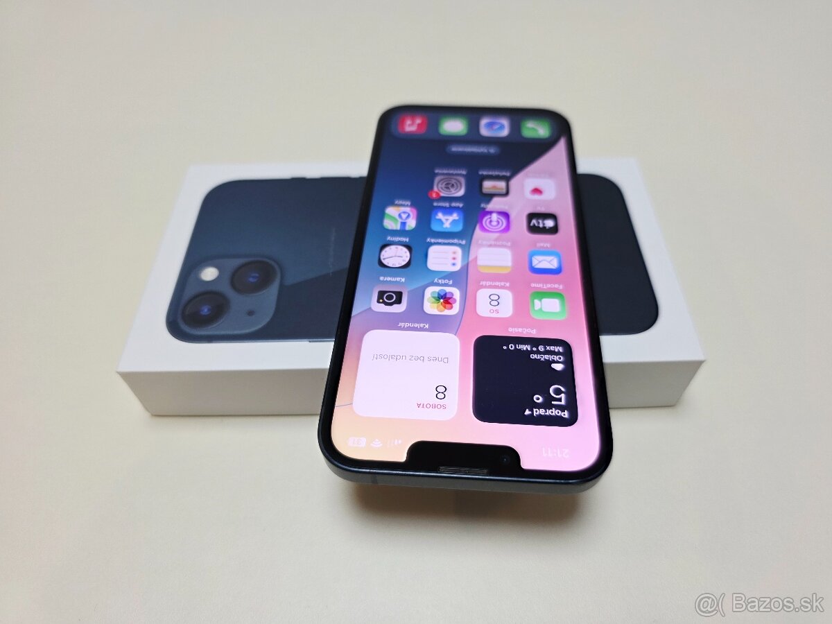 APPLE IPHONE 13 256GB MIDNIGHT ,ZDRVIE BATERKY 100% - 3