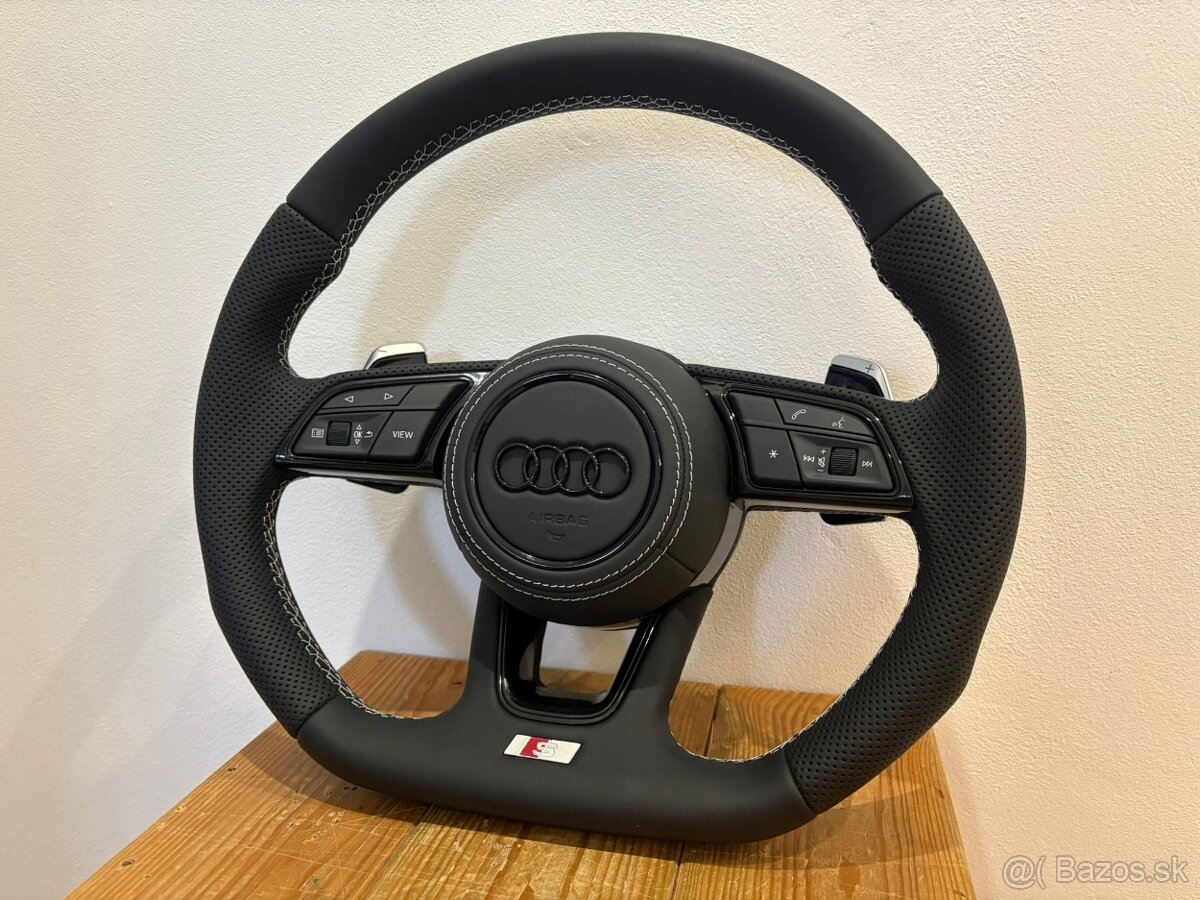 AUDI S-kovy VOLANT MULTIFUNKCNY S PÁDLAMI A3 A4 A5 A6 Q5 Q7 - 3