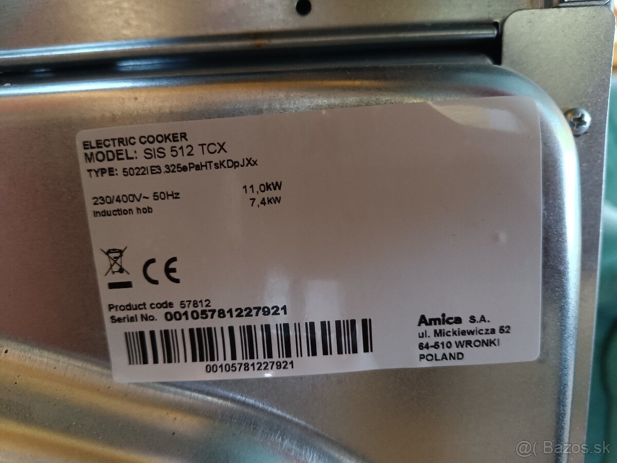 Indukčný sporák Amica SIS 512 TCX - 3