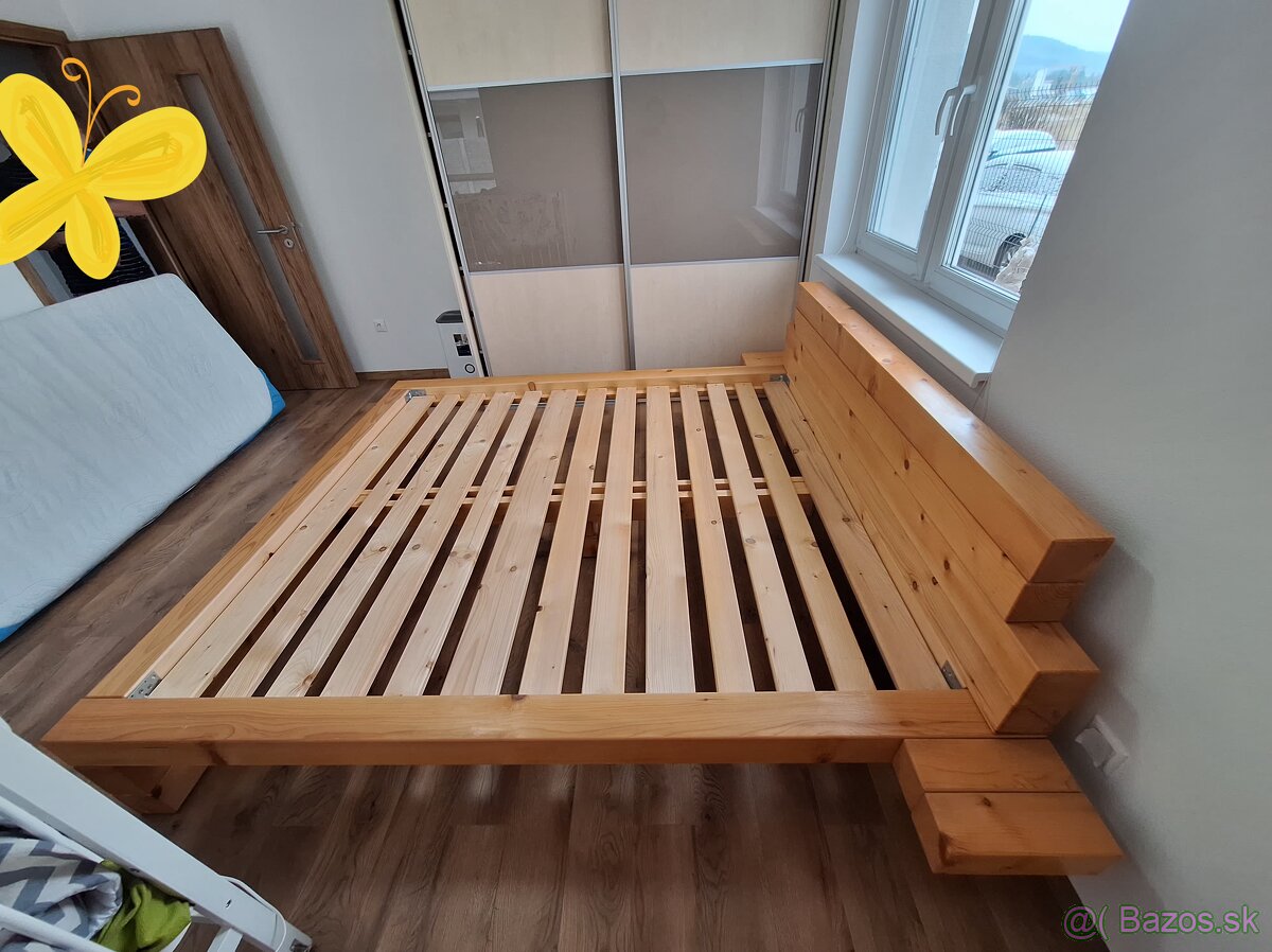Drevená manželská postel - 3