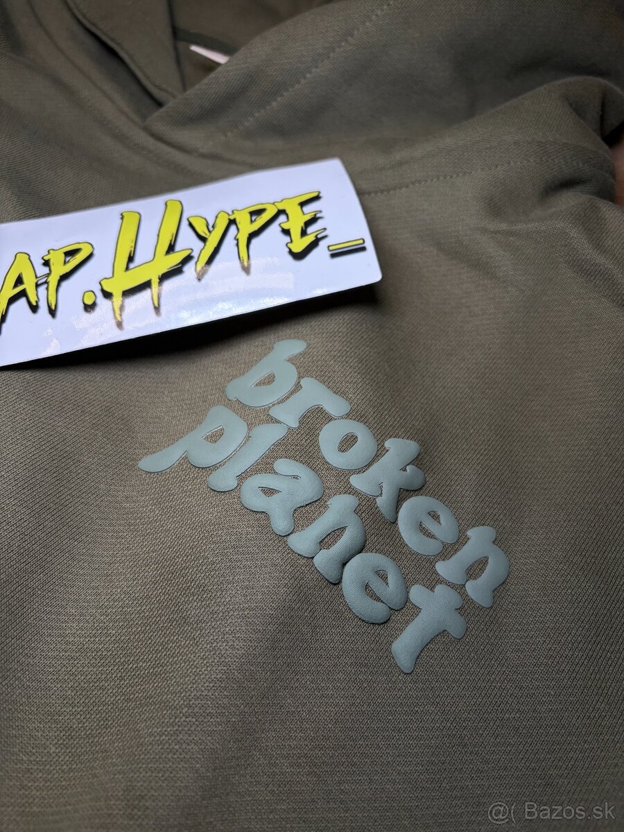 Broken Planet Basics Olive Green Hoodie - 3