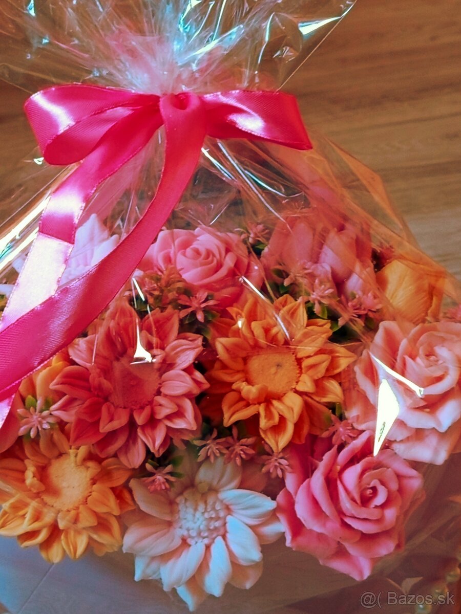 Mydlové voňavé kytice. - 3