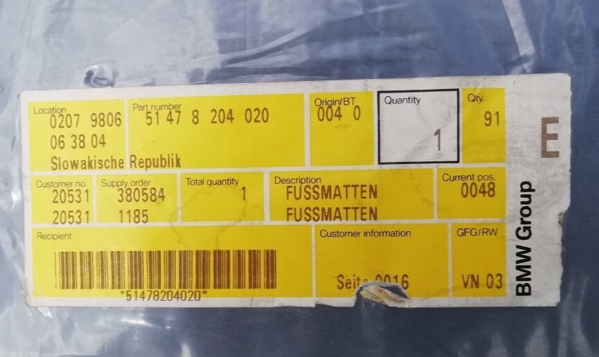 BMW autokoberce originál E39 - 3