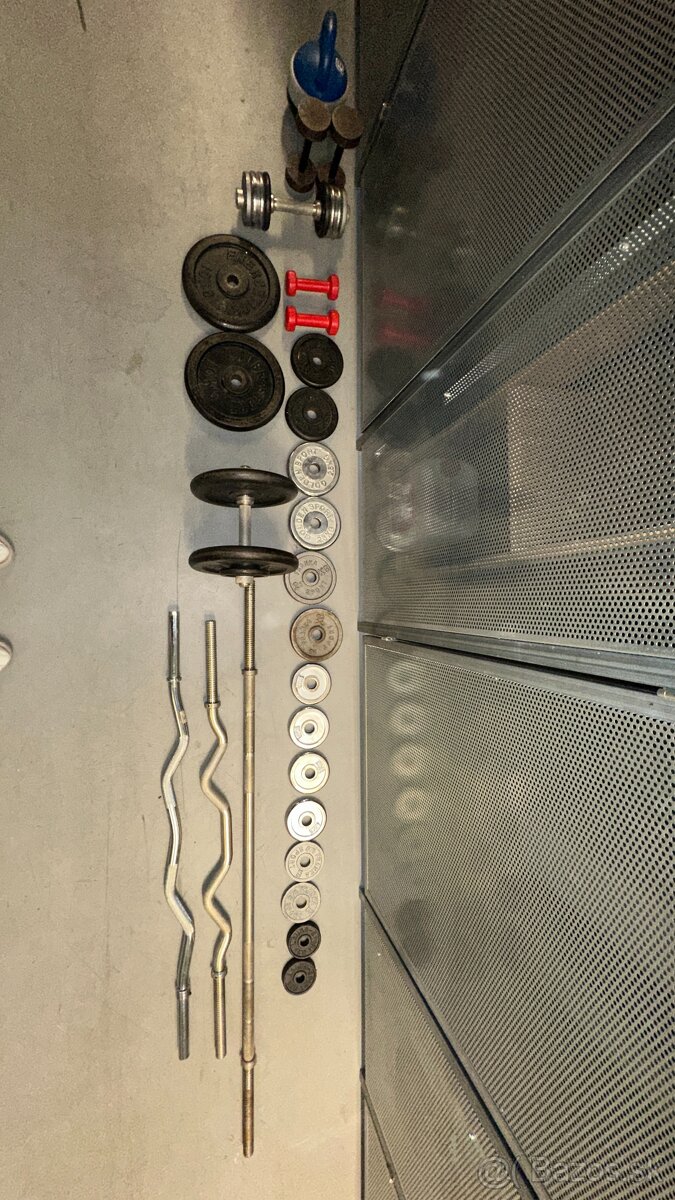 Činky, závažia, tyč na posilňovanie pre domáci gym - 3