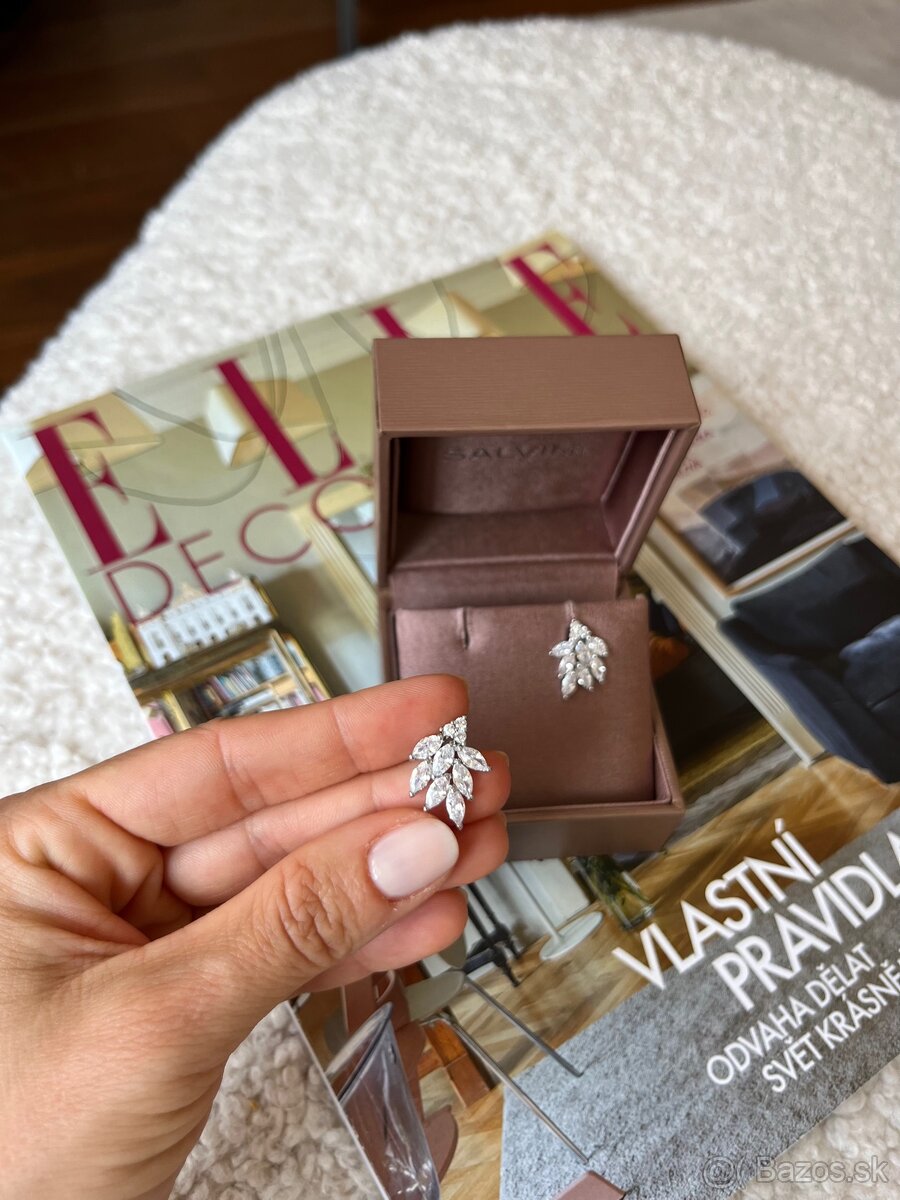 Náušnice so vsadenými zirkónmi - 3