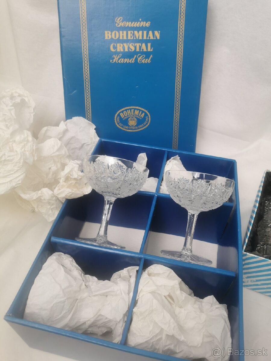 Krištáľ, poháre, long drink, šampanské - 3