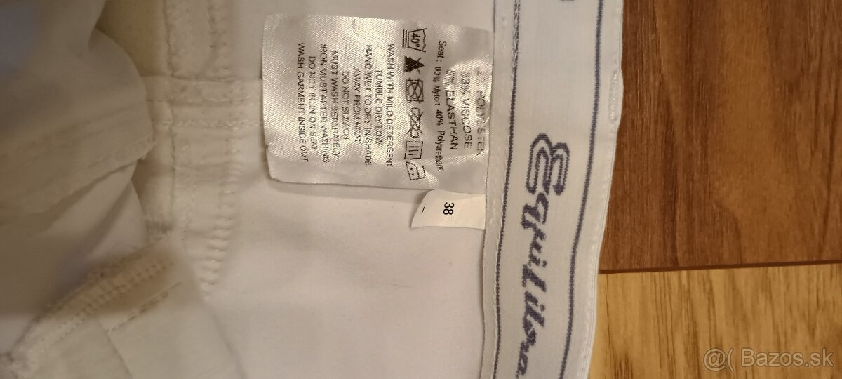 Jazdecké nohavice biele - 3