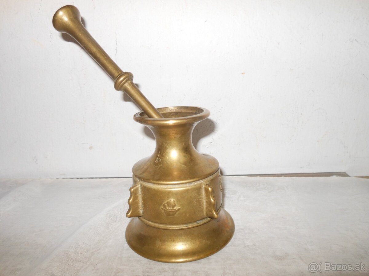 Mosadzný mažiar obojstranný s tľčikom - 3