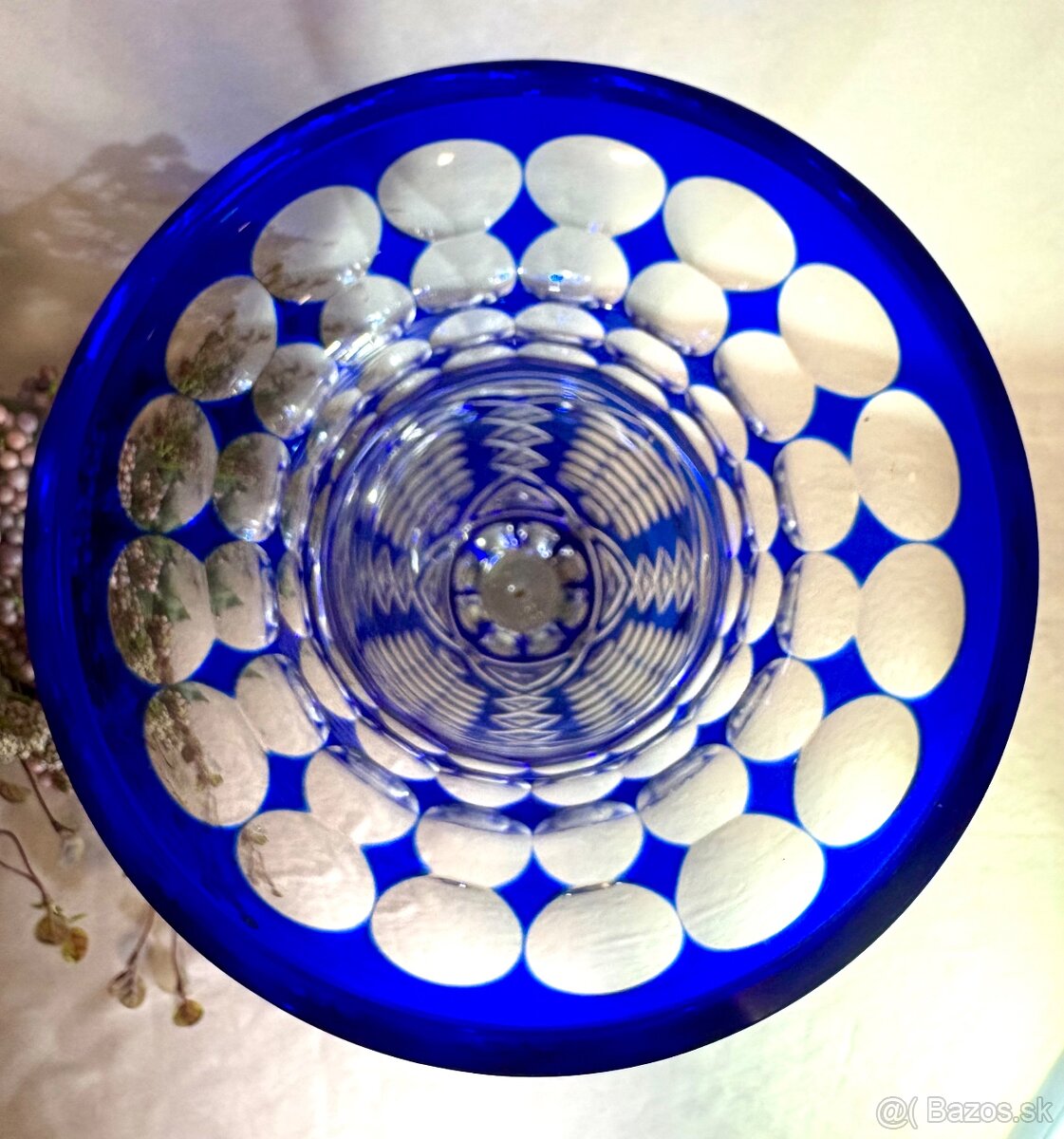 Vaza krištáľova, brusena - 3