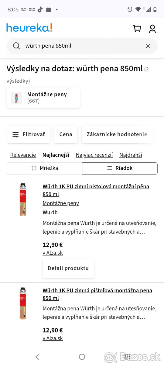 Pištoľová pena Würth - 3