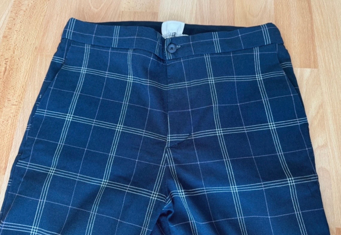 Modré nohavice so vzorom - 3