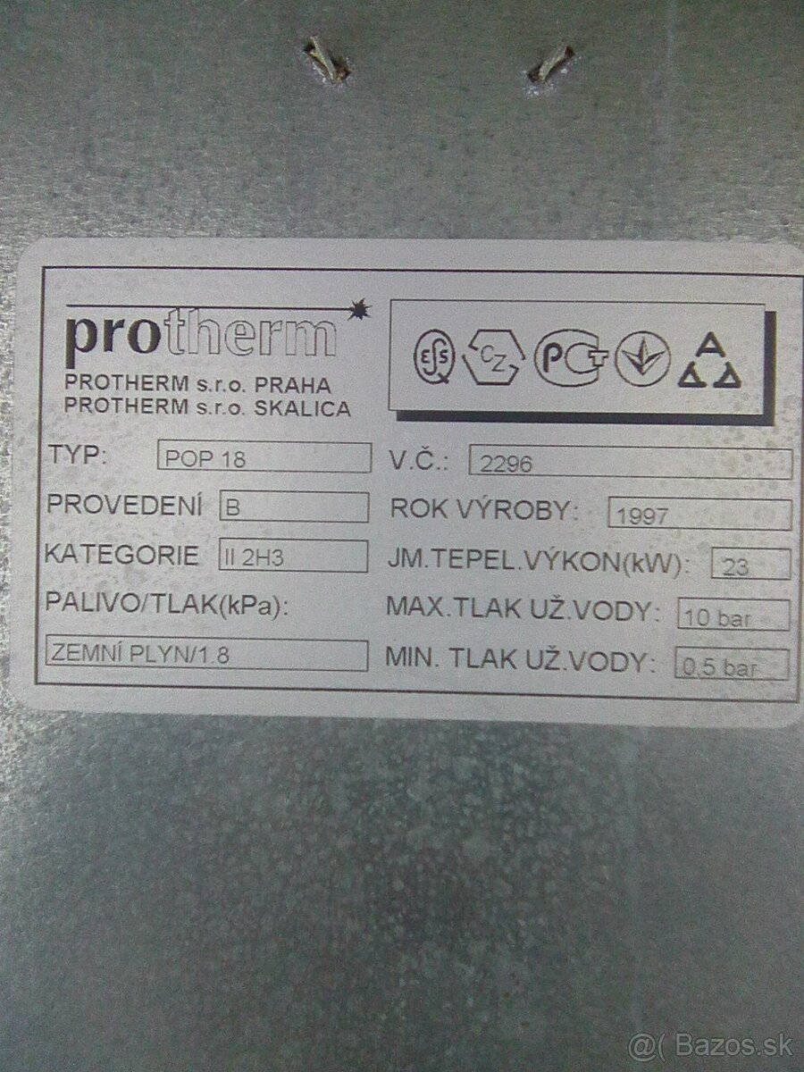 prietokovy ohrievac Protherm POP 18 - 3