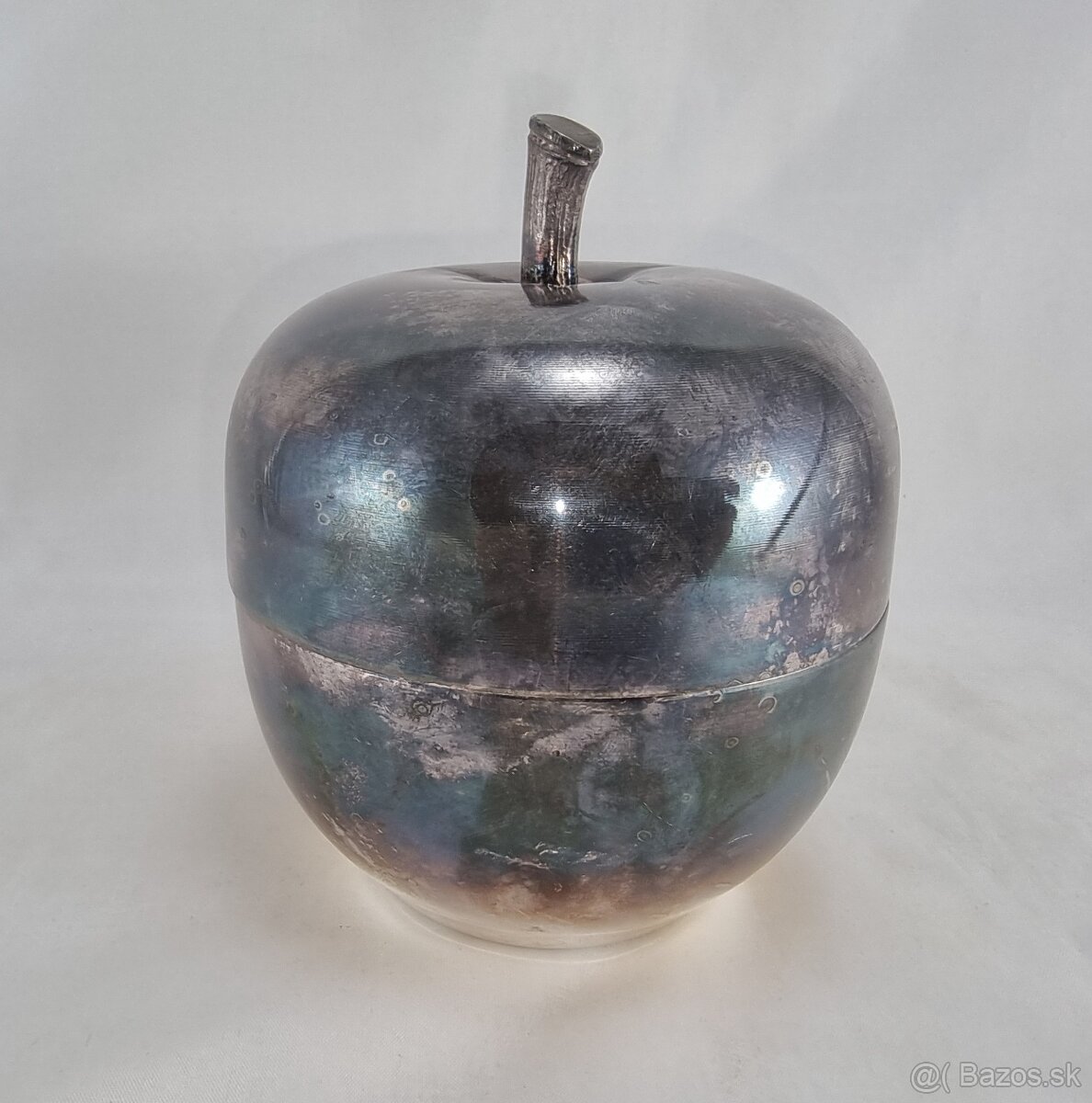 Staré alpakové jablko so štamperlíkmi - 3