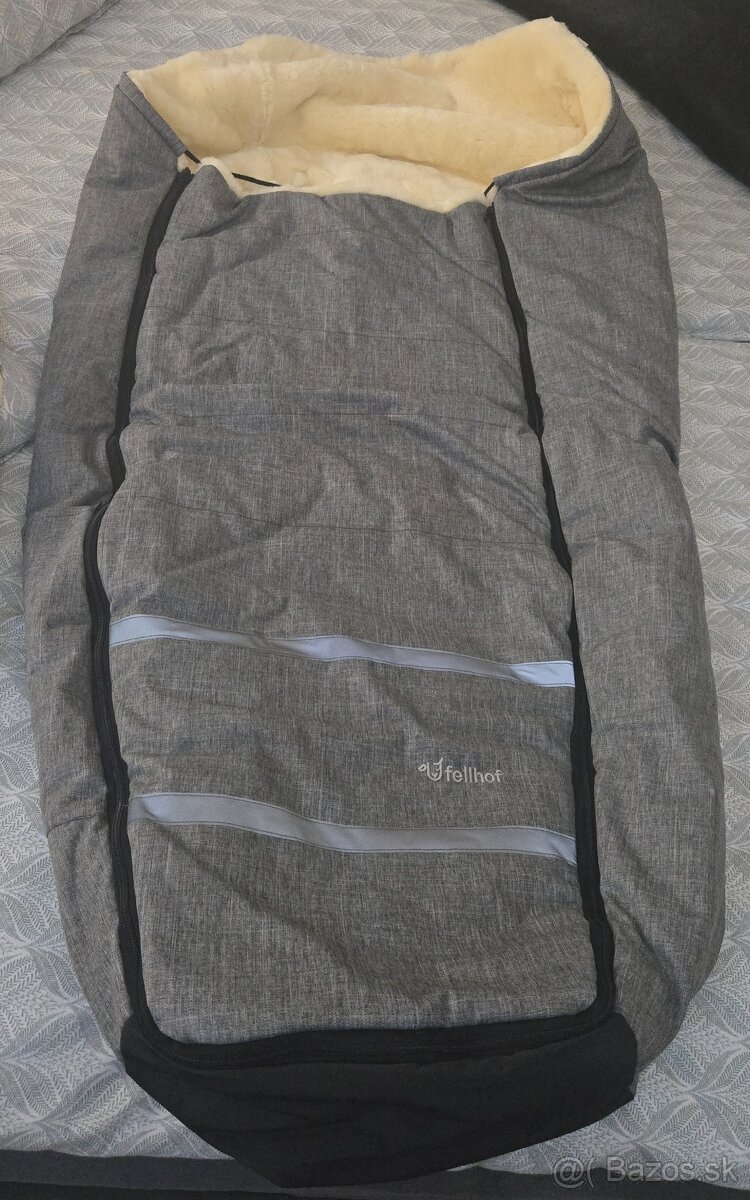 Nánožník/fusak na invalidný vozík, pravá merino kožušina - 3