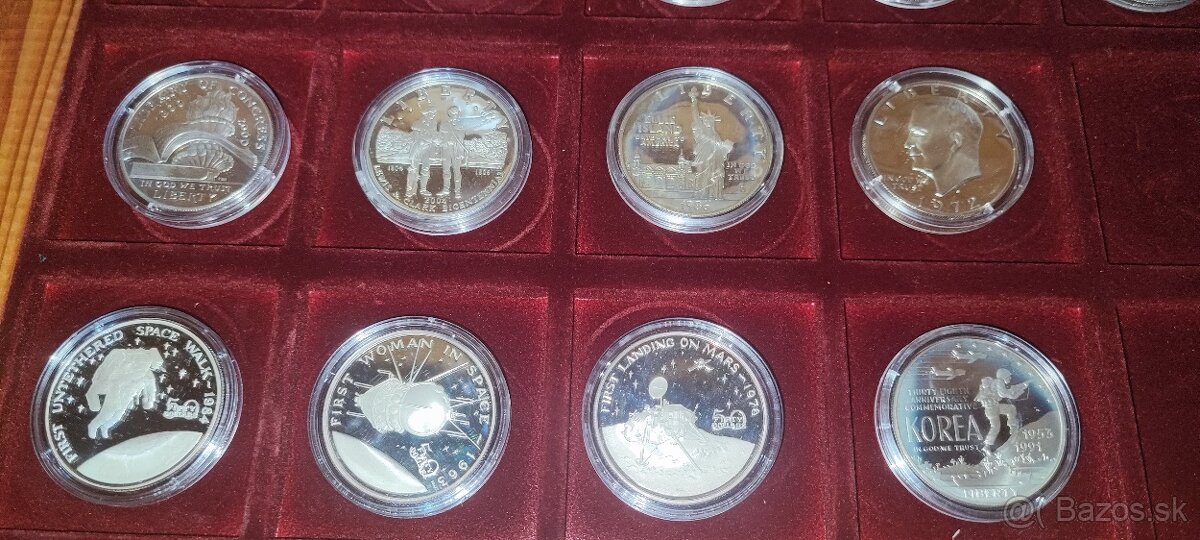 americké strieborné mince v prevedení proof - 3