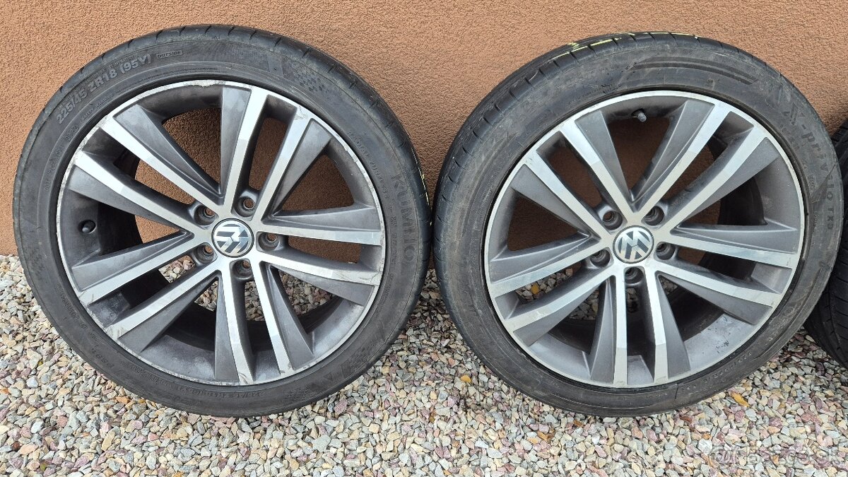 Predam kolesa Volkswagen 5x112 r18 +letne pneumatiky - 3