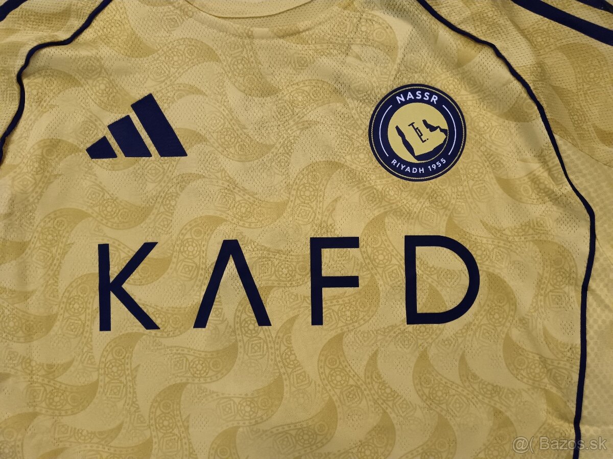 futbalový dres Ronaldo Al Nassr Authentic away 25/26 žltý - - 3
