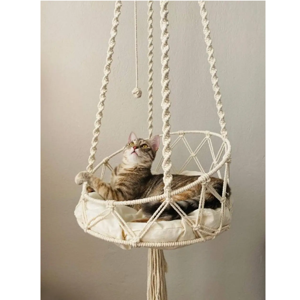 Nábytok– ručne tkaná zavesná sieť pre zvieratká. model 2 - 3