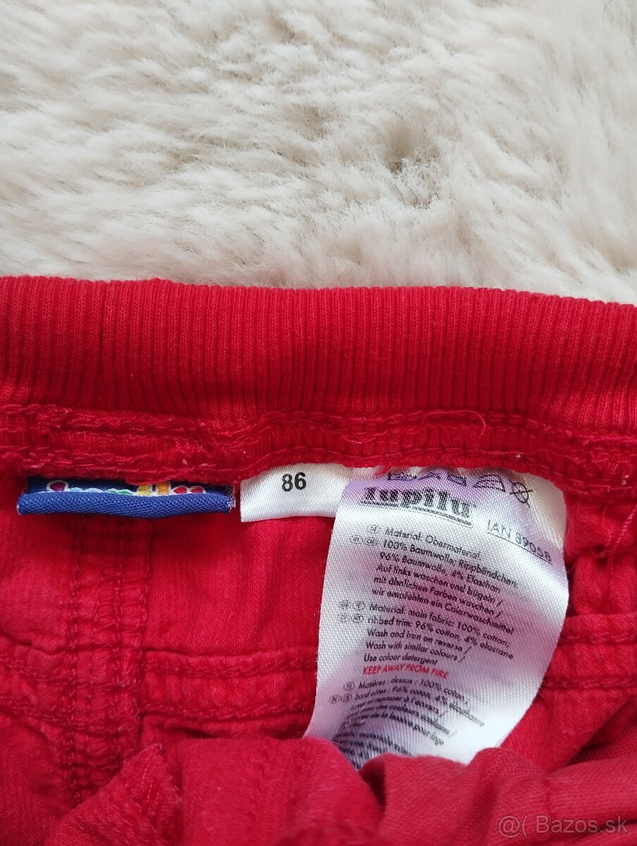 Červené nohavice 86 - 3