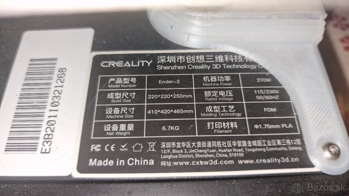 3D printer Creality Ender 3 + skrinka - 3