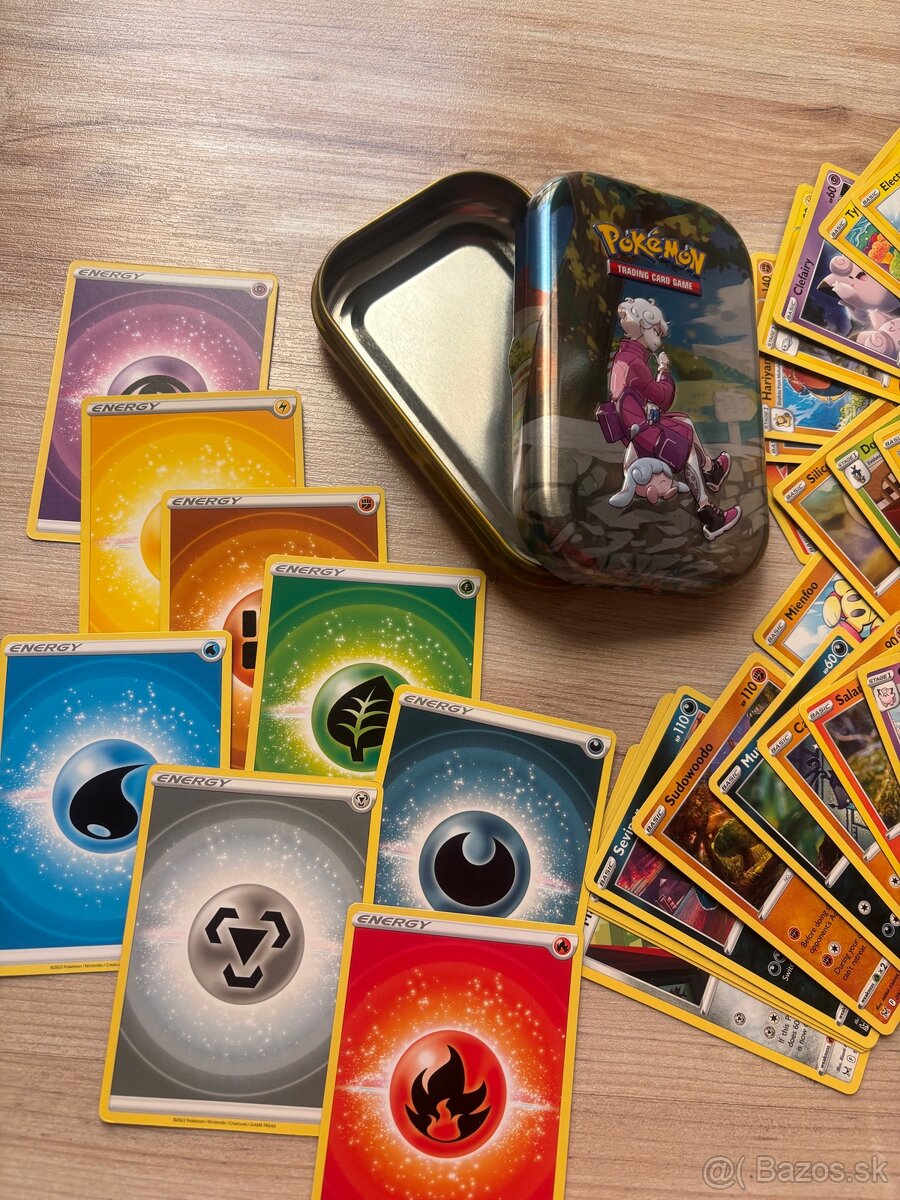 Pokémon karty+plechová krabička - 3