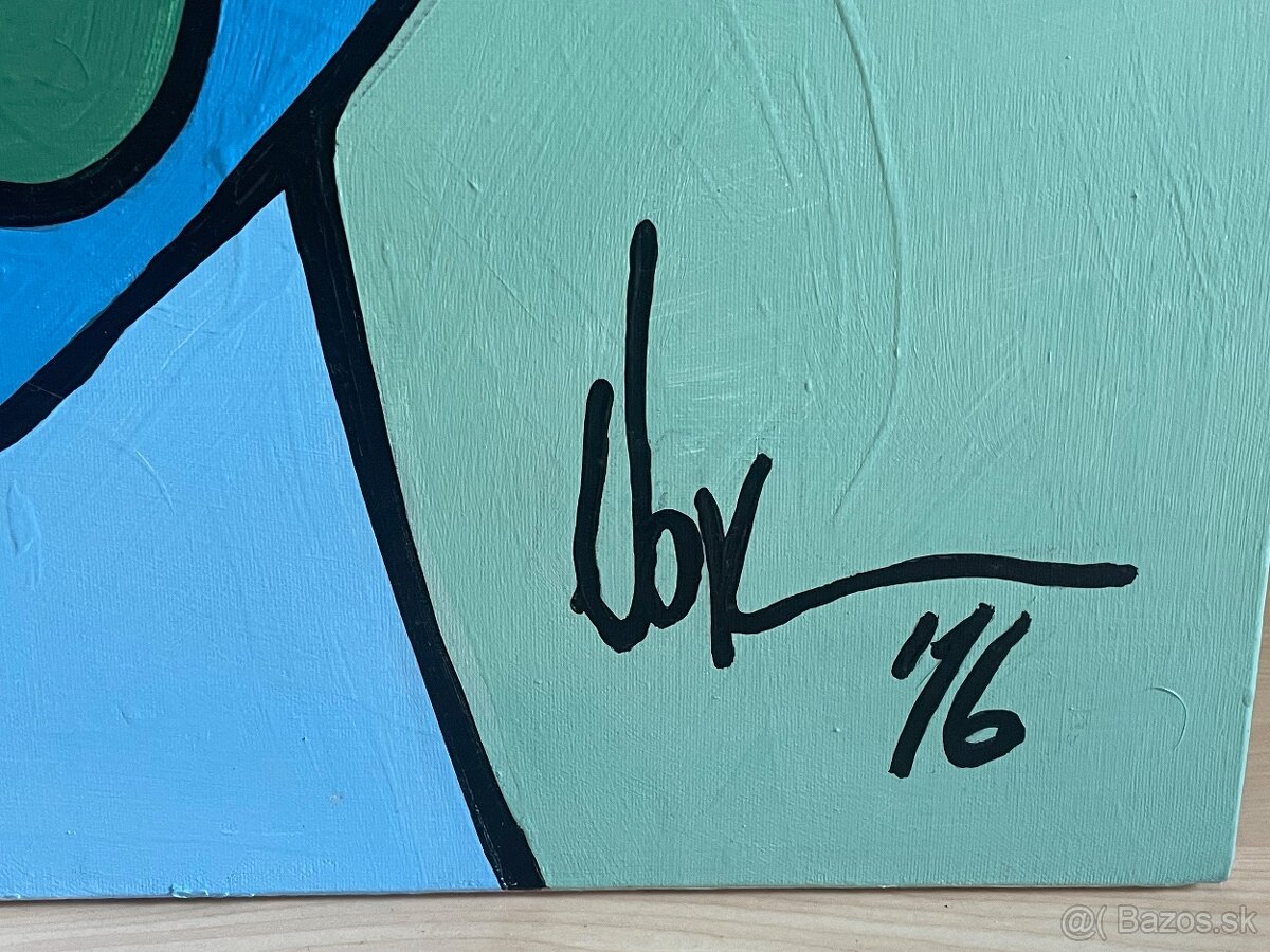 Obraz veľký ručne maľovaný original 100x120 - 3