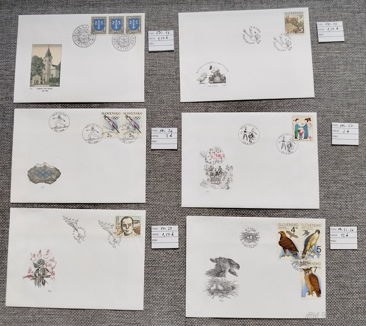 FDC Slovenská republika, korunová mena - 3