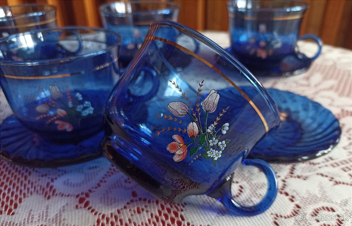 Modrá kávová súprava - 3
