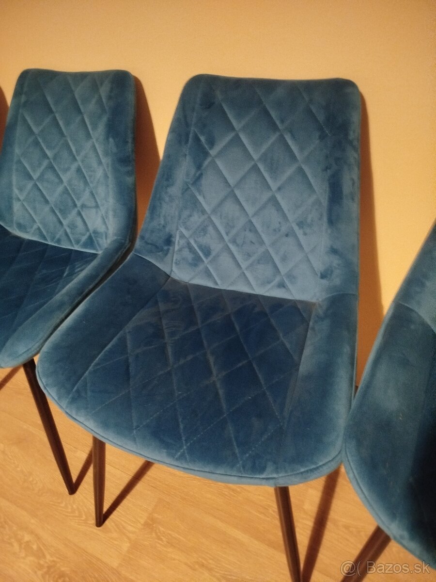 Jedálenská stolička MINERVA I - modrá - 3