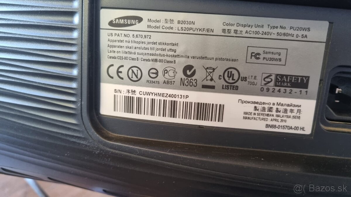 monitor Samsung 20 Syncmaster B2030 - 3