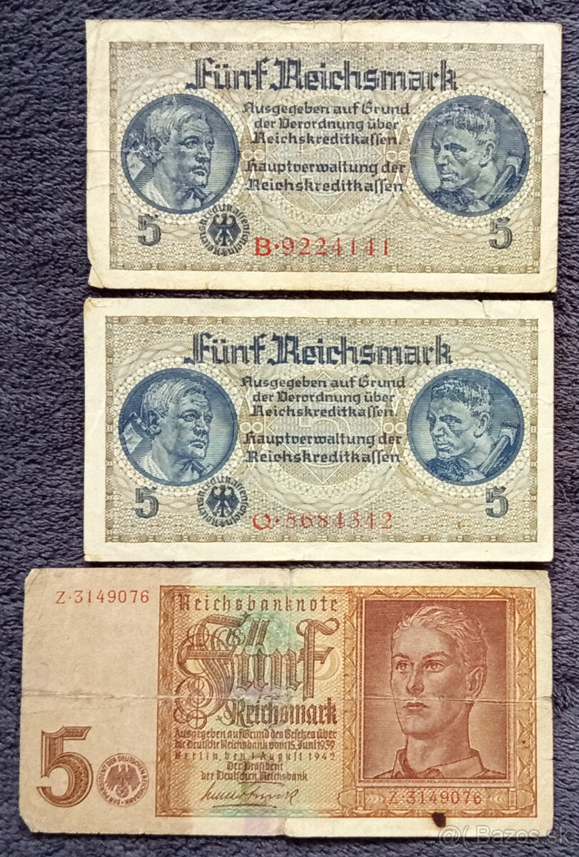 Nemecké bankovky WW2 - 3