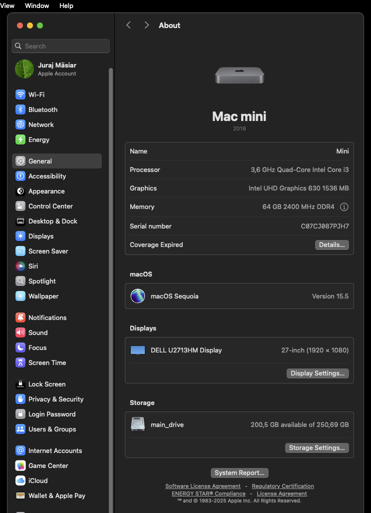 Predám Mac mini 4-core i3 3.6GHz, 16GB RAM, 256GB Space Gray - 3