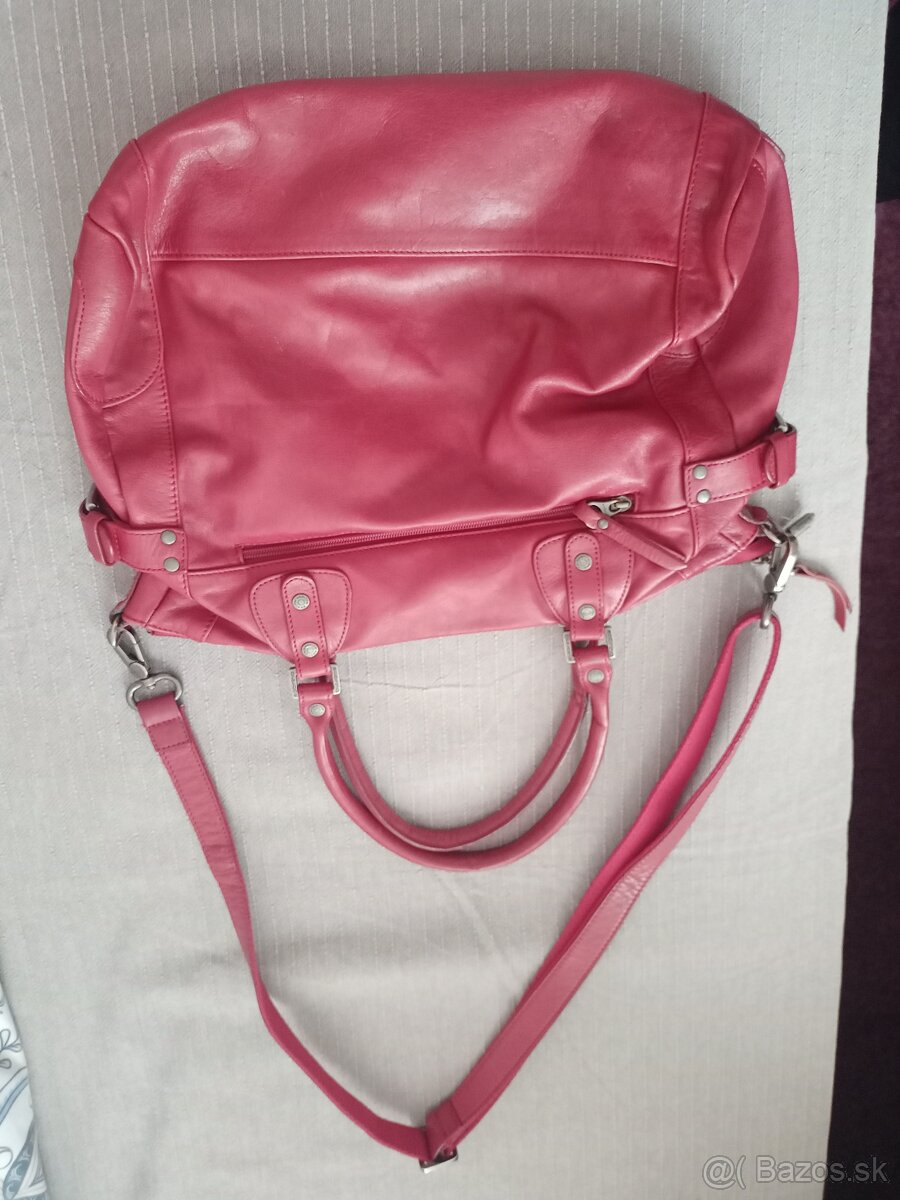 Kabelka koža červená - 3