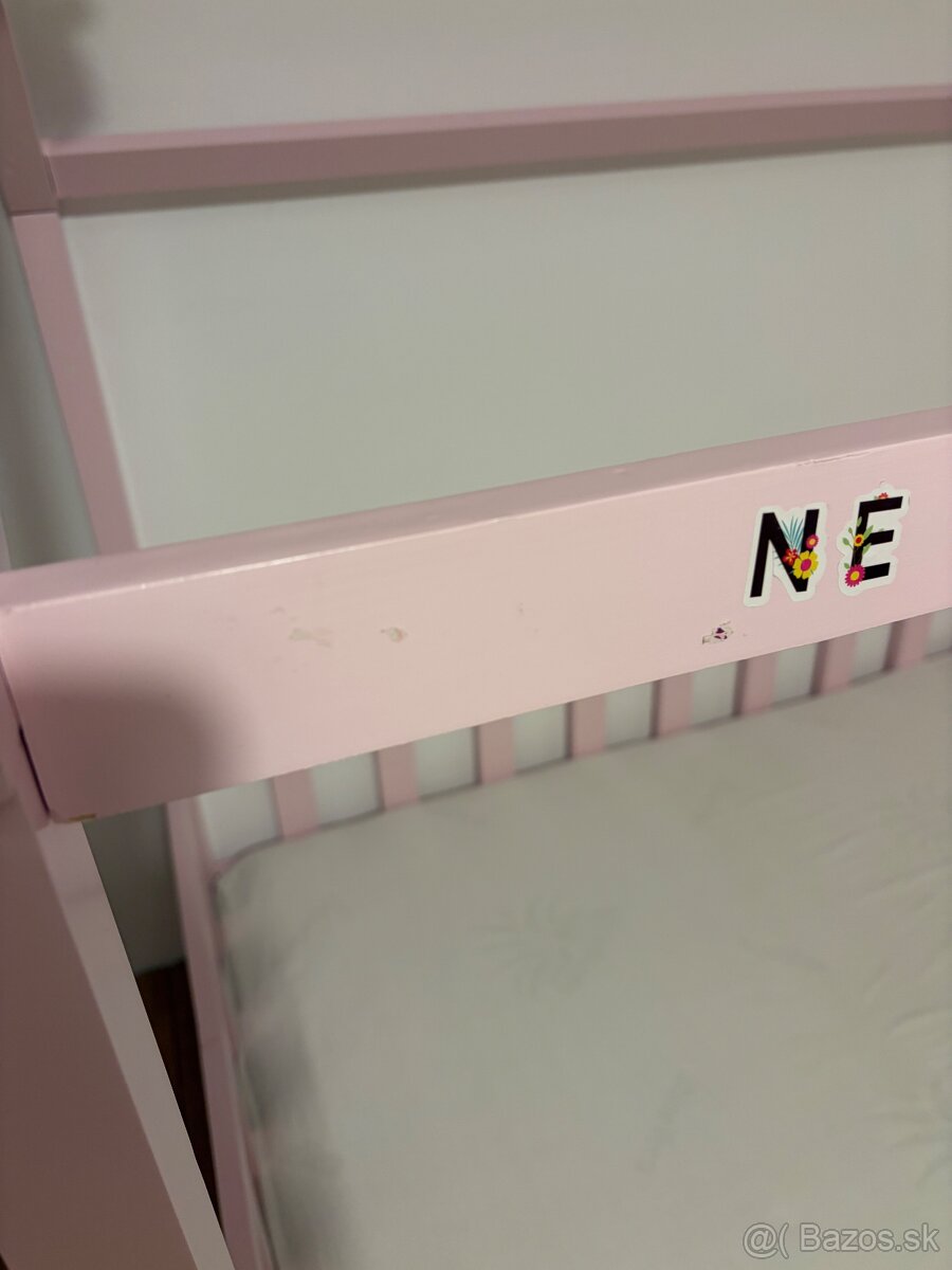 Domčeková posteľ 80x160 ružová - 3