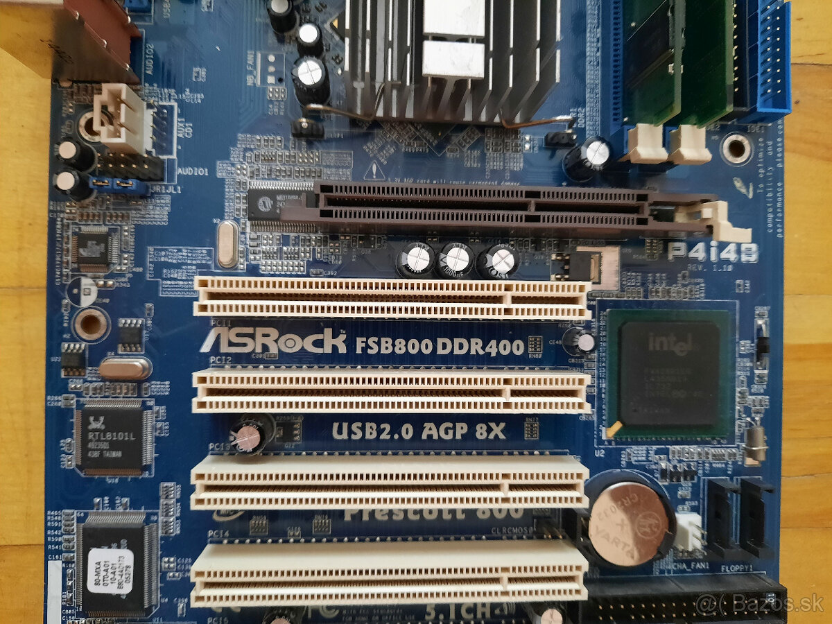 Retro zakladna doska Asrock P4I48 + CPU + RAM - 3