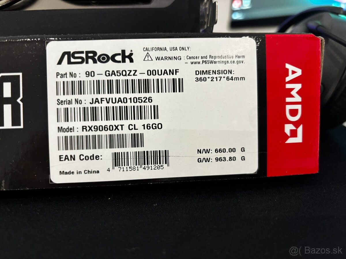 Predám GPU ASRock Radeon RX 9060 XT Challenger 16GB OC - 3