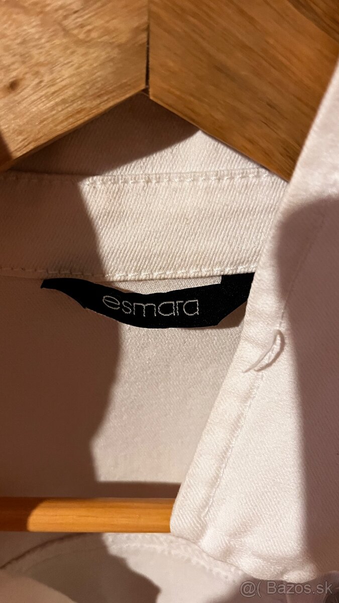 Riflová biela bunda dámska - 3