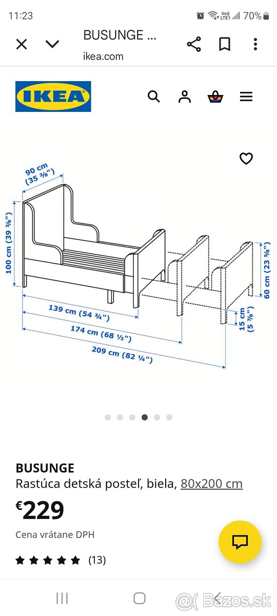 Detská rastúca postel Ikea - 3