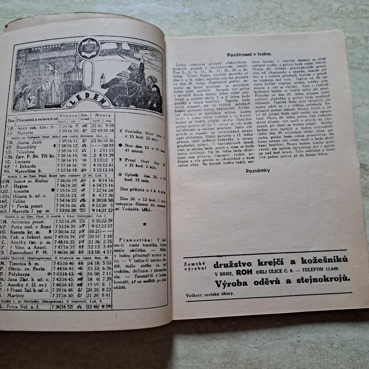 Starožitný kalendáŕ Svazu katolíckych žen a dívek 1937 - 3