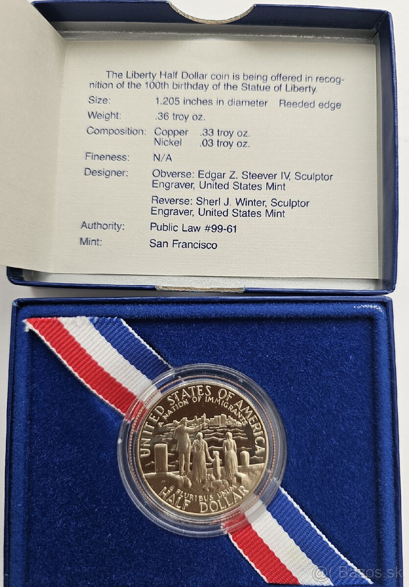 US Mint Liberty Half dollar Proof - 3