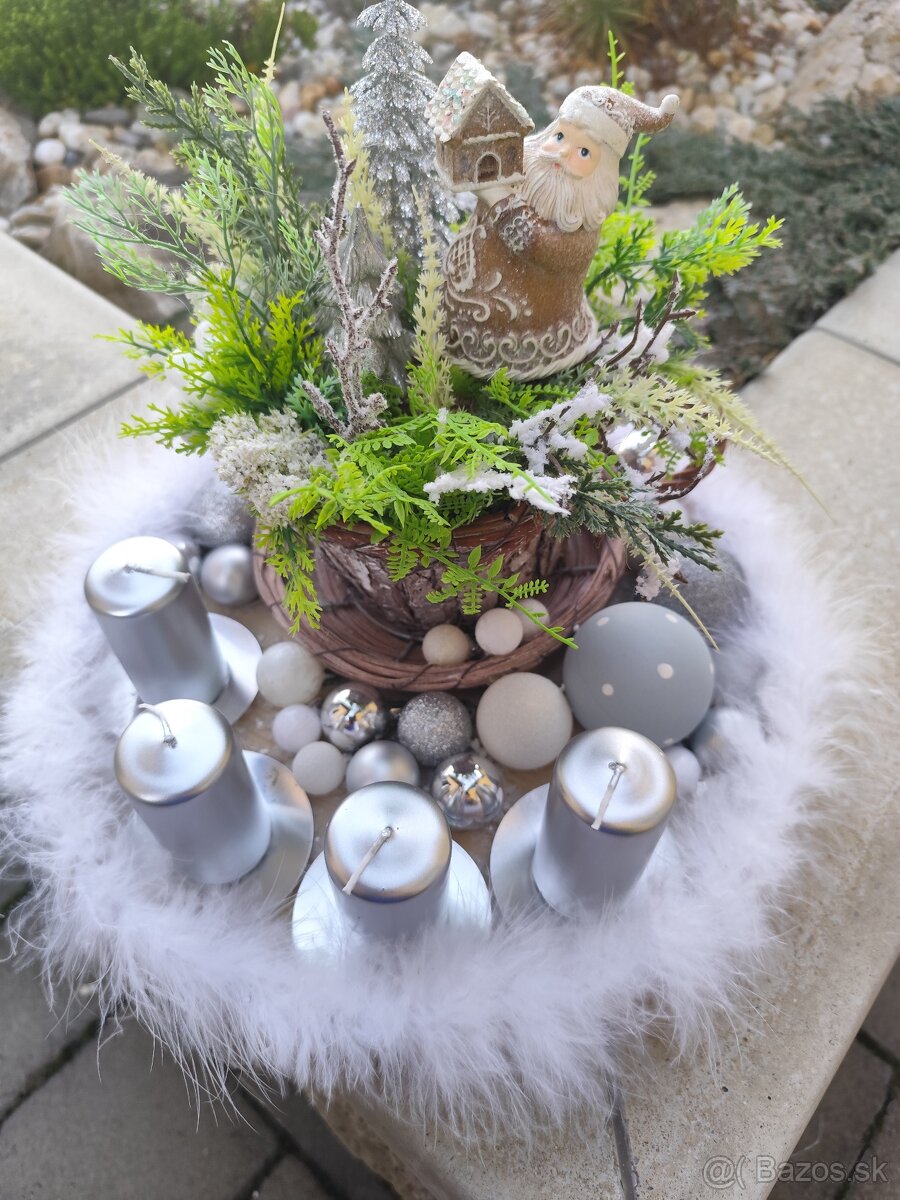 Vianočná adventná dekorácia Mikuláš - 3